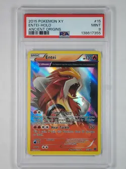 Entei 15/98 Rare XY Ancient Origins PSA 9 Mint 2015 English Pokemon - Image 1