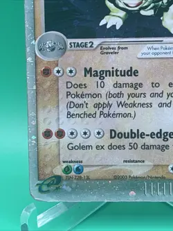 Golem ex 91/97 Dragon Holo Rare Pokemon TCG Nintendo vintage e-reader HP - Image 5