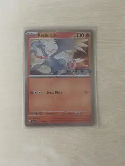 Pokemon TCG Reshiram Stellar Crown STAMPED Promo 022/142 Cosmo Promo NM - Image 1