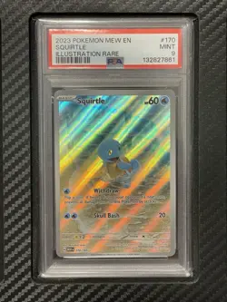 2023 PSA 9 Squirtle #170 Illustration Rare Pokemon TCG Scarlet & Violet Mew 151 - Image 1