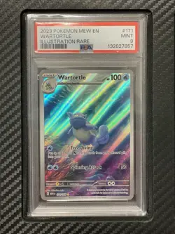 2023 PSA 9 Wartortle #171 Illustration Rare Pokemon TCG Scarlet & Violet Mew 151 - Image 1