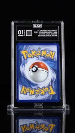 2025 Pokemon Destined Rivals TEAM ROCKETs MEWTWO ex 231/182 SIR GEM MINT TAG 10 - Image 3