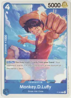 Monkey D. Luffy P-055 Promo - Blue - Straw Hat Crew - One Piece Card Game | NM - Image 1