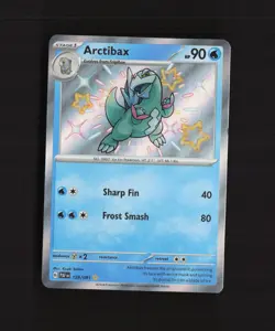 Arctibax 129/091 Paldean Fates Shiny Holo Rare Pokemon Card NM - Image 1