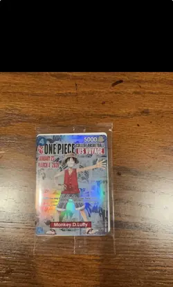 Bandai Namco One Piece Card Game US Voyage Promo Monkey.D. Luffy P-055 SEALED - Image 2