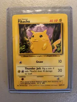 Pokemon TCG Pikachu Base Set Unlimited Common Card 58/102 - Image 1