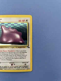 Ditto 3/62 Unlimited Holo Rare Fossil Pokemon Card - Lightly Played - Image 5