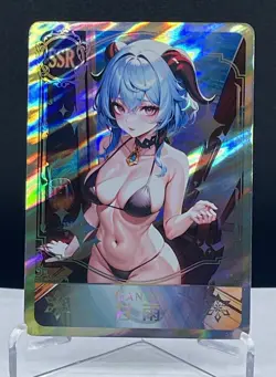 Ganyu SSR Goddess Story Waifu Holographic Anime Card - Image 1