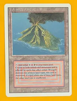 MTG VOLCANIC ISLAND Revised (OldManMTG 013-242) - Image 1