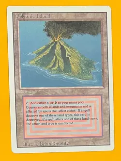 MTG VOLCANIC ISLAND Revised (OldManMTG 013-241) - Image 1
