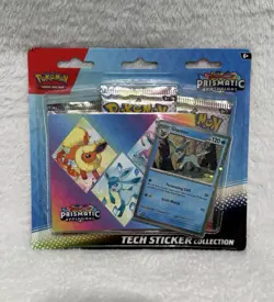 Pokemon TCG Prismatic Evolutions Tech Sticker 3packs blister. Lot of 2 blisters - Image 2