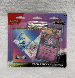 Pokemon TCG Prismatic Evolutions Tech Sticker 3packs blister. Lot of 2 blisters - Image 4