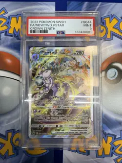 Pokemon Mewtwo VSTAR Full Art Holo Crown Zenith GG44 Ultra Rare PSA 9 - Image 1