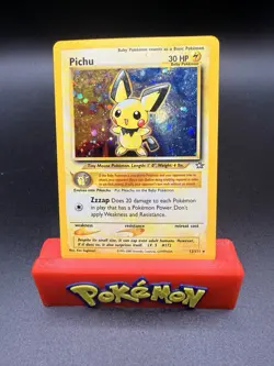 Pichu 12/111 Neo Genesis Unlimited Holo Rare Pokemon TCG - NM/VLP-c - Image 1