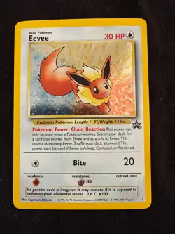2000 Pokemon Eevee #11 Black Star Promo Near Mint - Image 1