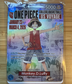 One Piece Monkey.D.Luffy US College Basketball Promo Card 2/9 St. John’s -Sealed - Image 1