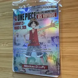 One Piece Monkey.D.Luffy US College Basketball Promo Card 2/9 St. John’s -Sealed - Image 3