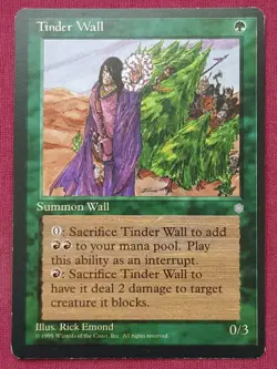Magic The Gathering ICE AGE TINDER WALL green card MTG - Image 1