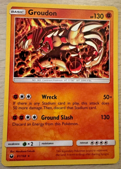Pokemon TCG Groudon 81/168 Celestial Storm Holo Rare Card - Image 1