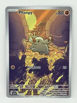Pokemon TCG Phanpy Illustration Rare Holo Card 205/191 Sv08: Surging Sparks - Image 1