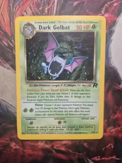 Pokemon Dark Golbat Holo Unlimited Team Rocket TCG Card 7/82 MP - Image 1