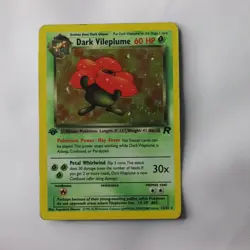 Dark Vileplume 13/82 - 1st Edition Team Rocket Holo HP Pokemon Card - HD Photos - Image 1
