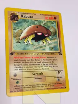 Kabuto ® Fossil 50/62 ® Comune ® Pokemon ® 1ª EDIZIONE Inglese #Kabutoking Good- - Image 3