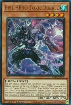 Evil HERO Toxic Bubble - SUDA-EN001 - Ultra Rare 1st Edition NM Yugioh Supreme - Image 1