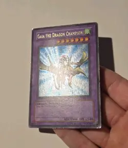 Yugioh Gaia the Dragon Champion LOB-125 Secret Rare Ultra Name Misprint HP - Image 3