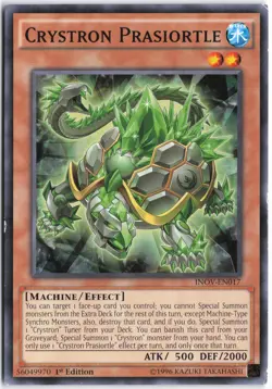 Yugioh - Crystron Prasiortle INOV-EN017 1st Edition - Invasion: Vengeance - Image 1