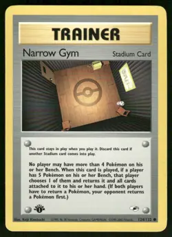 Pokemon Cards Narrow Gym 124/132 1ST EDITION Gym Heroes WOTC Common NM - Image 1