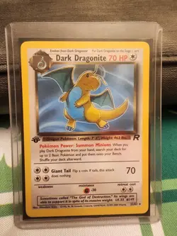 Pokemon Dark Dragonite TCG Card 22/82 Non-holo 1st Edition NEAR MINT NO PLAY - Image 3