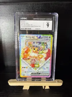 Eevee EX 174 Prismatic Evolutions Black Star Promo Card CGC 9 Mint - Image 1