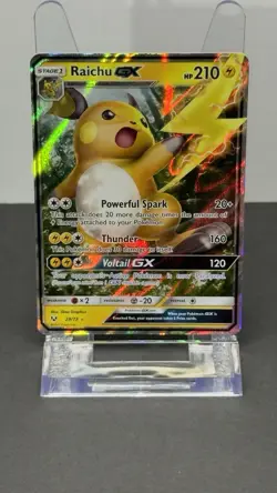 Pokemon Raichu GX Holo Ultra Rare Shining Legends 29/73 210 HP Card - Image 2
