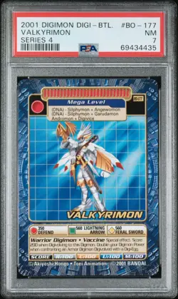 PSA 7 VALKYRIMON Digi-Battle Series 4 BO-177 Digimon 2001 Non-Holo Card - Image 1