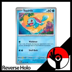 Pokemon TCG: Scarlet & Violet 151 - Reverse Holo - 007/165 - Squirtle - Image 1