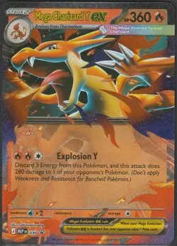 Pokemon TCG Mega Charizard Y EX 030 Black Star Promo Ascended Heroes NM - Image 1