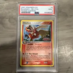 Pokemon TCG Blaziken 5/108 EX Power Keepers Reverse Holo Rare Stamped - Image 1