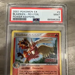 Pokemon TCG Blaziken 5/108 EX Power Keepers Reverse Holo Rare Stamped - Image 3