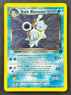 Pokemon TCG Dark Blastoise Team Rocket 3/82 Holo Rare 70 HP 2000 Wizards - Image 1