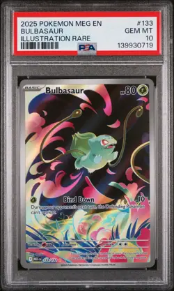 2025 POKEMON MEG EN-MEGA EVOLUTION #133 BULBASAUR ILLUSTRATION RARE - Image 1