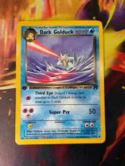 Dark Golduck 37/82 MP Uncommon 1st Edition Team Rocket 2000 Pokemon TCG - Image 1
