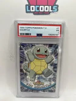 1999 Topps Pokemon SQUIRTLE #7 T.V. PSA 1 PR - Image 1