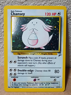 Pokemon Chansey Mewtwo Base Set 2 2000 Holographics Out Of Print NM - Image 2