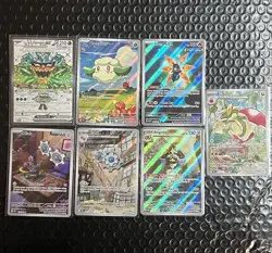 🔥 Pokemon Illustration Rare Lot (7) Ogerpon Ex IR Aegislash, Cottonee + More NM - Image 1