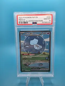 2024 POKEMON PAF EN-PALDEAN FATES SPECIAL ILLUSTRATION RARE #232 MEW EX PSA 10 - Image 1