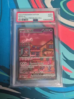 2023 POKEMON SVP EN-SV BLACK STAR PROMO 151 ULTRA-PREMIUM COLL #053 MEW EX PSA 9 - Image 1