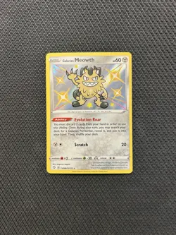Pokemon TCG Galarian Meowth SV086/SV122! LP Condition! See Description! - Image 1