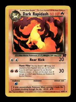 Team Rocket #44/82 Dark Rapidash Uncommon Pokemon - Image 1