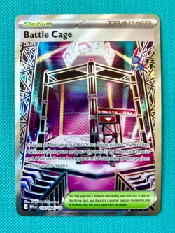 Battle Cage 116/094 Ultra Rare Holofoil ME02: Phantasmal Flames Pokemon NM - Image 1